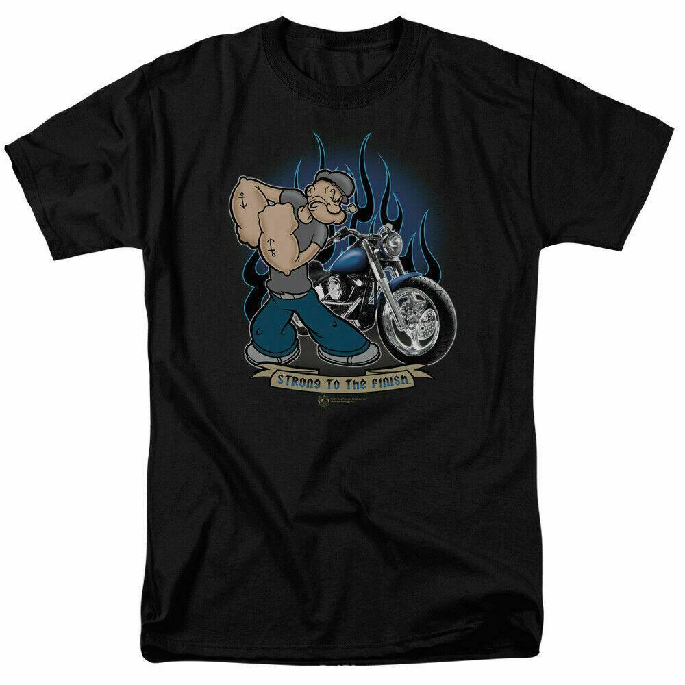 26 Popeye Biker T Shirt Licensed Comic Book Cartoon Tee Black Unisex T-Shirt M