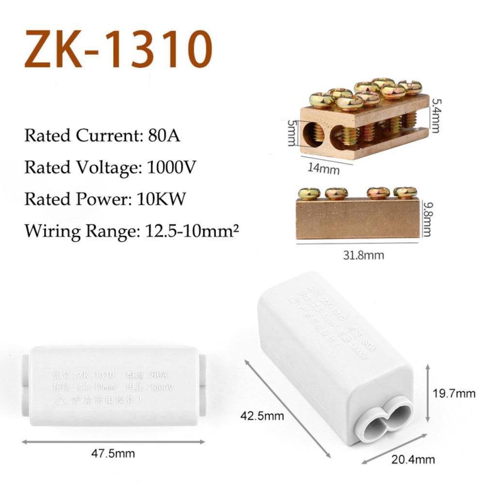 New Conductor Brass High Power Splitter Large Current Universal Quick Terminal Block Fast Connector Electrical