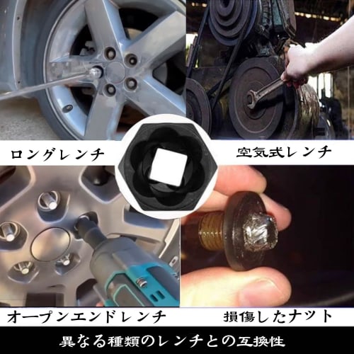 19-Piece Nut Twister and Nut Extractor Socket Set, 1/2" and 3/8" 8-22mm, for Easy Furniture Assembly and Car Repair. Removes Worn and Broken Bolts, Da