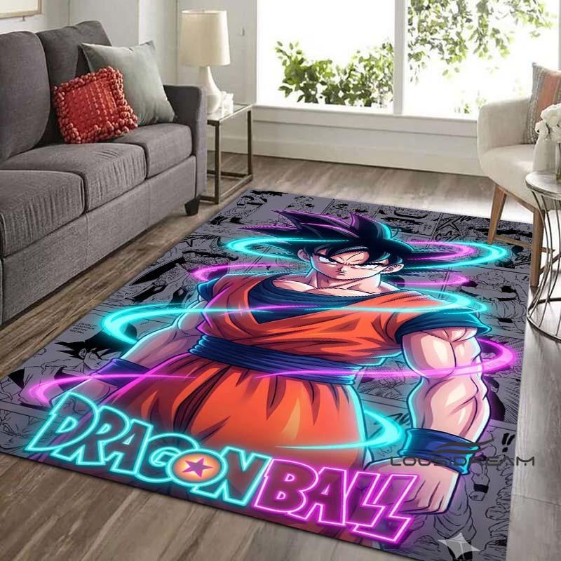 Tappeto Dragon Ball Beerus, Il Dio della Distruzione, Adatto per Camere da Letto, Soggiorni e Balconi; Tappetino Antiscivolo per Pavimenti.
