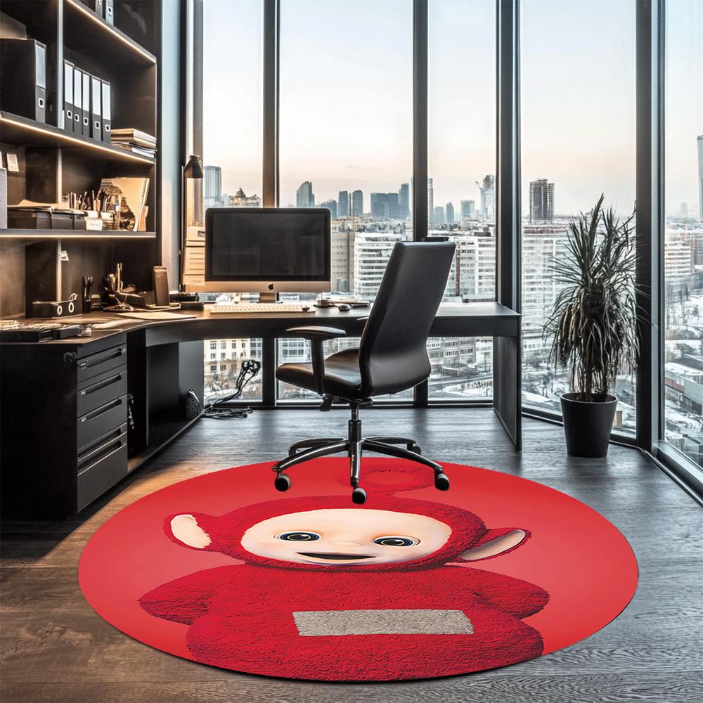 Teletubbies Printed Round Rug Carpet Chair Rug Area Rug Entryway Doormats,for Office Chair Living Room Bedroom Kitchen Room.