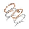 ELLE Jewelry Drop Point Combo Layered Ring 4-Piece Set ELBRWR108