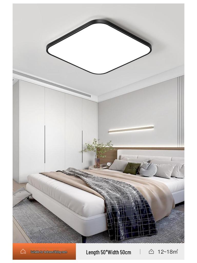 Ultra-Thin Modern Rectangular LED Ceiling Light for Living Room and Bedroom