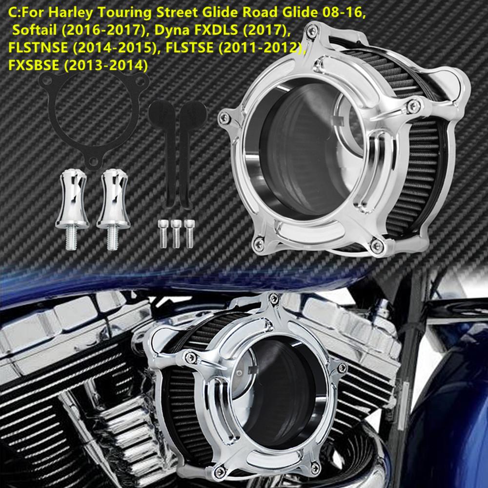 Motorcycle Air Cleaner Intake Filter Chrome For Harley Sportster XL48 Dyna FXDLS Touring Electra Road Glide Softail FLSTNSE