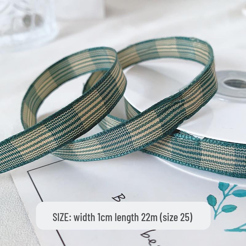 10mm kariertes Satinband für Haaraccessoires, Schleifen, Geschenkboxen & Bastelarbeiten