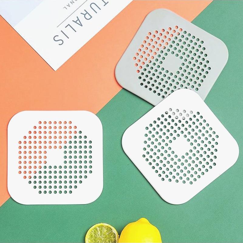 Square Silicone Absorbent Drain For Drains, Kitchens, Bathrooms And Showers To Prevent Sinks From Clogging The Drain