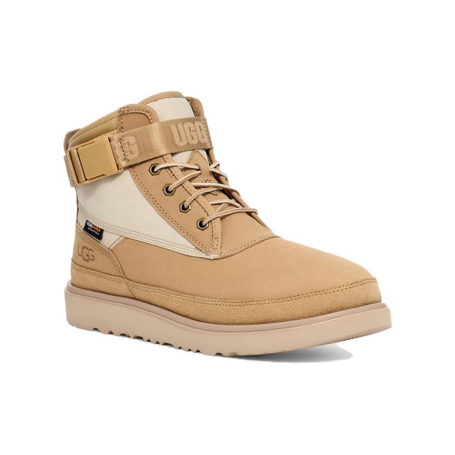 UGG Highland Utility Strap Suede Round Toe Lace-Up High-Top Sneakers Men Sneakers Brown 1143985-SSAL