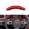 2pcs Red Carbon Fiber Steering Wheel Up Panel Cover Trim For Porsche 718 Boxster