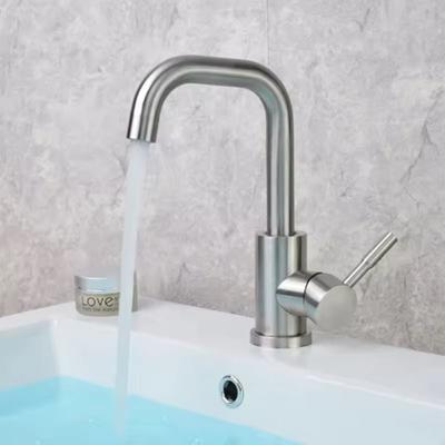 Black Nickel Bathroom Basin Stainless Faucet Steel Hot Cold Wash Mixer Crane Tap 360 Rotation Sink Faucets Single Handle