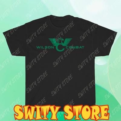 Wilson Combat Guns Firearms Men's Black 1 Logo T-Shirt Funny Size S To 5XL