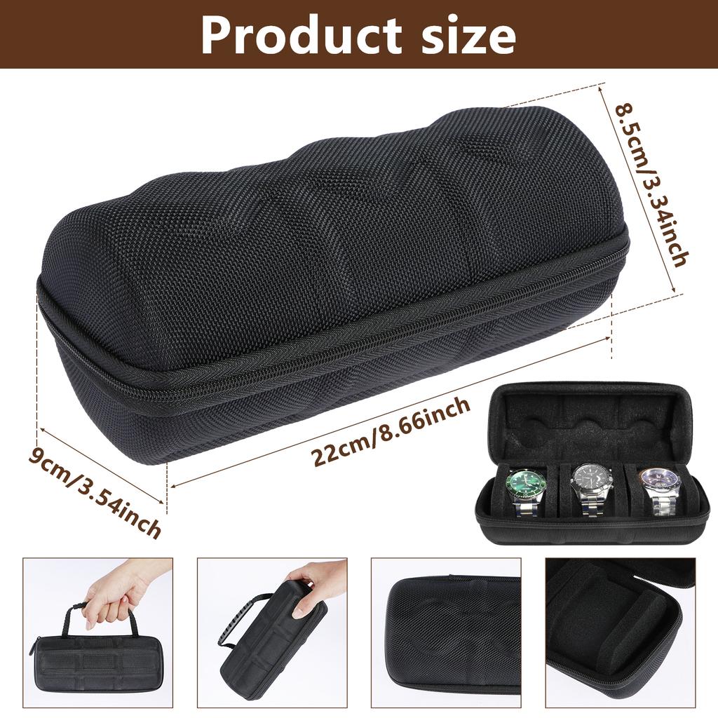 3/5Slot Watch Case Watch Display Storage Box Watch Travel Case Portable Storage Watch Holder for Smart Watch Jewelry Storage