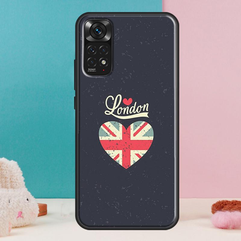 London Bus England Big Ben Case For Xiaomi Redmi Note 14 13 Pro 12 11 9 10 9S 10S 11S 12S Redmi 14C 13C 10C 12C Cover