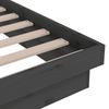 Vidaxl Bed Frame, Gray, Solid Wood, 120X190 Cm, Double