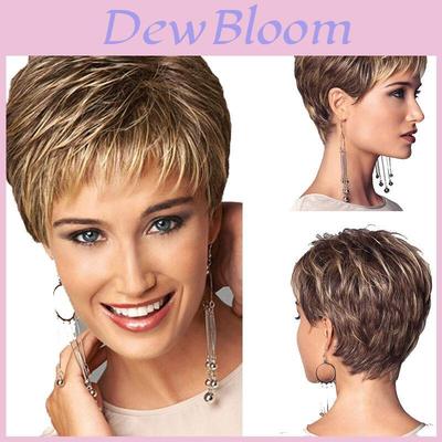 Premium Quality Short Blond And Brown Wigs Capless Design For Effortless Style And Comfort
