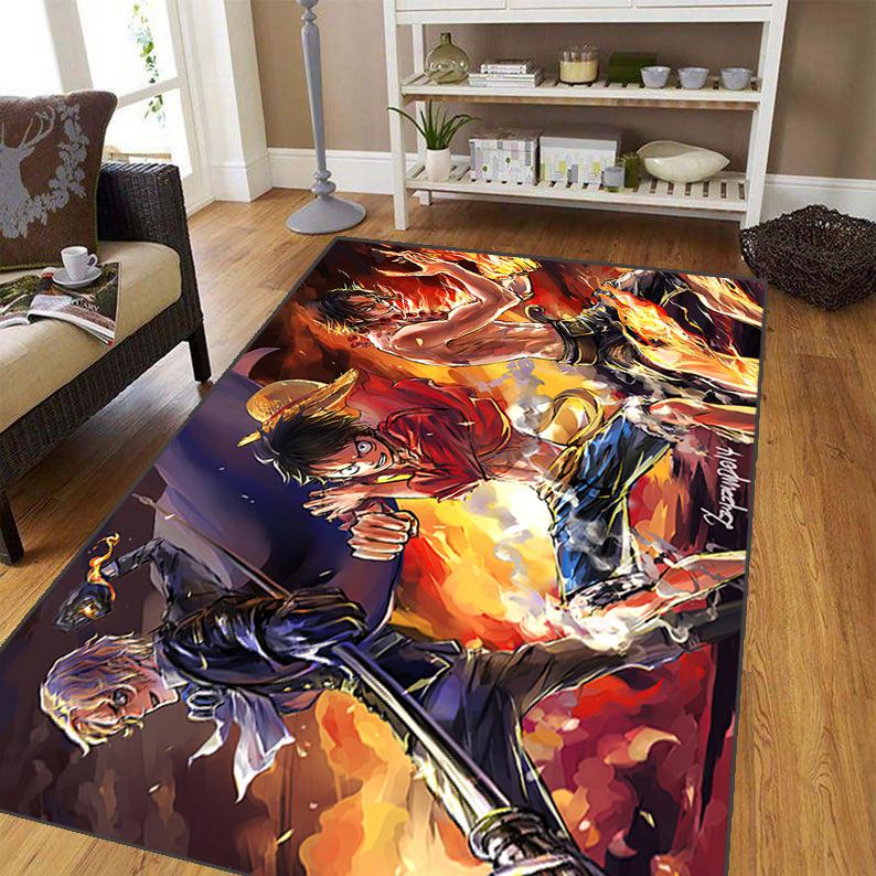 Japanese Anime Carpet for Living Room,Soft Flannel Rug for Bedroom ,Anti-Slip  BATHROOM Mat,  Baby Play Mat,large Aircraft Rug