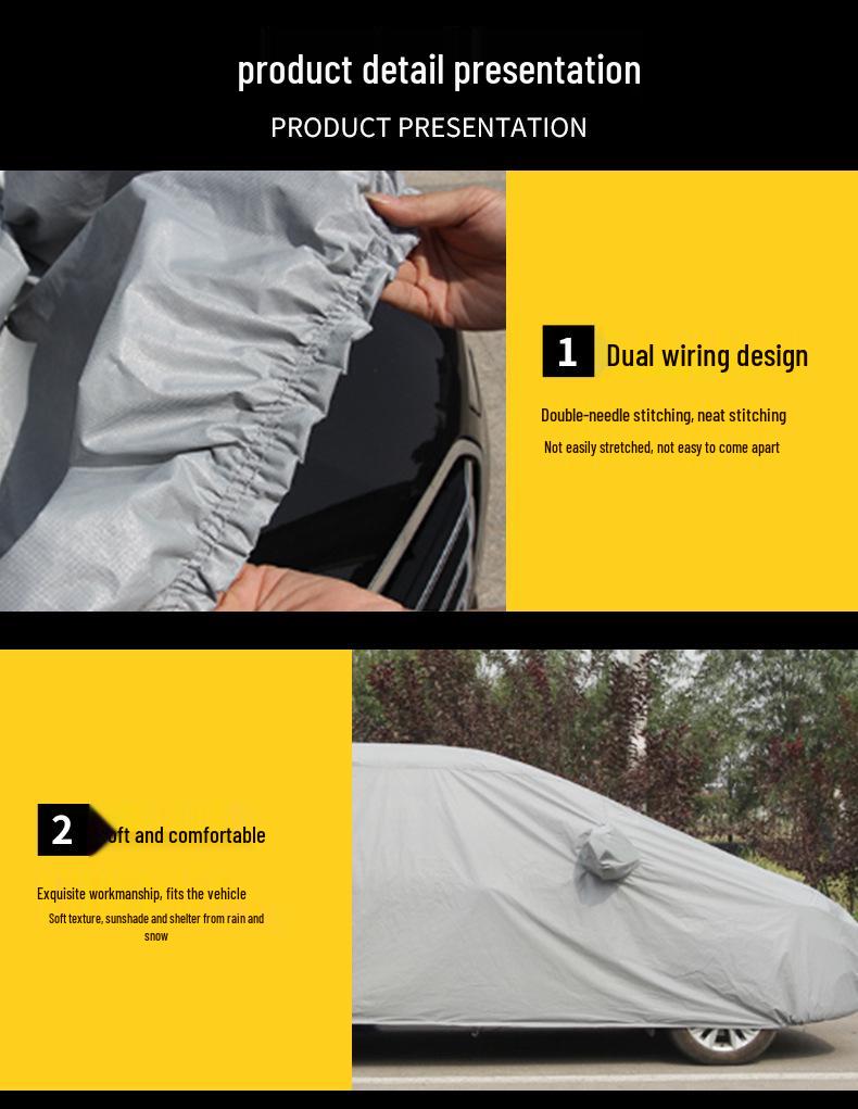 PEVA Single Layer All-Season Car Cover: Wind, Sun & Rain Protection