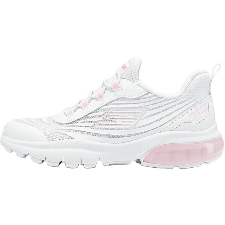 Skechers Детские Удобные Мягкие Универсальные Нескользящие Износостойкие Низкие Повседневные Кроссовки Детские Кроссовки Белый 303975L-WHT 32
