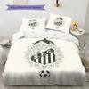 Santos FC Pattern Bedding Quilt Set  Home Decoration  Gift (1 * duvet cover + 2 * pillowcase  without core)
