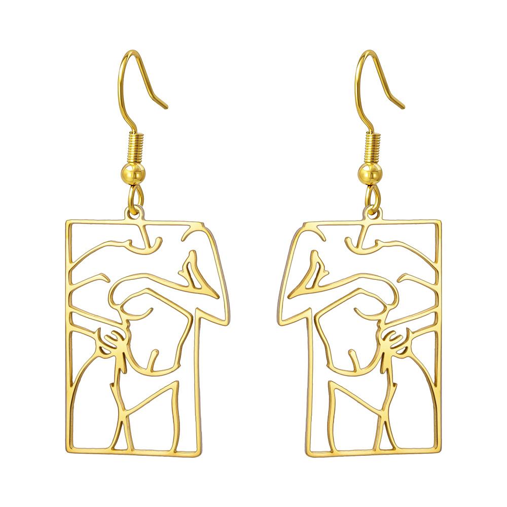 My Shape Charming Beauty Earrings for Women Girls Stainless Steel Fascinating Shapely Beauty Drop Earrings Fashion Jewelry Gift