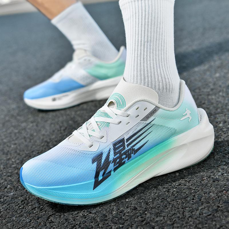 Full Palm Carbon Plate Running Shoes Men's Shoes New Mesh All-match Sneakers Marathon Shock Absorbing Running Shoes