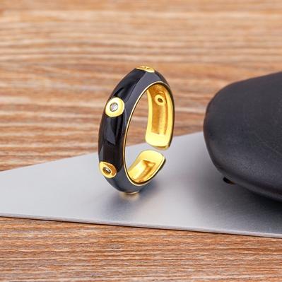 Nidin High Quality Enamel Dripping Oil Candy Colors Open Adjustable Ring Women Girls Fashion Boho Style Jewelry Friendship Gift