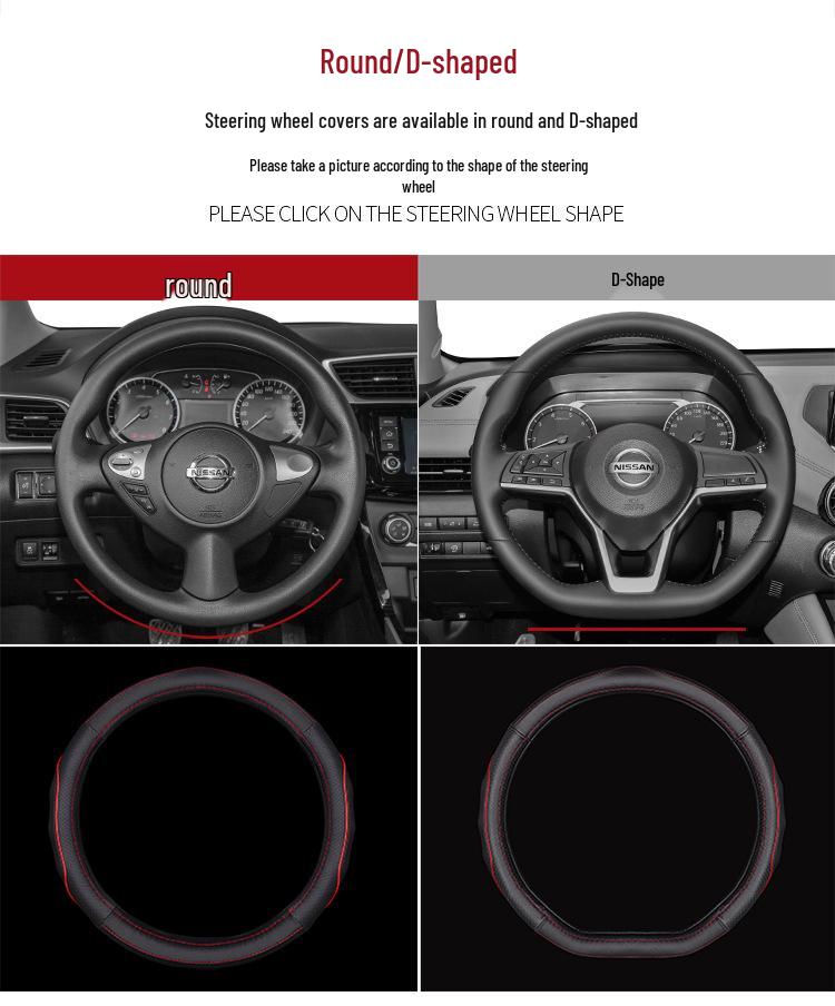 Nissan 14th Gen Sylphy X-Trail Qashqai Teana Kicks Genuine Leather Steering Wheel Cover
