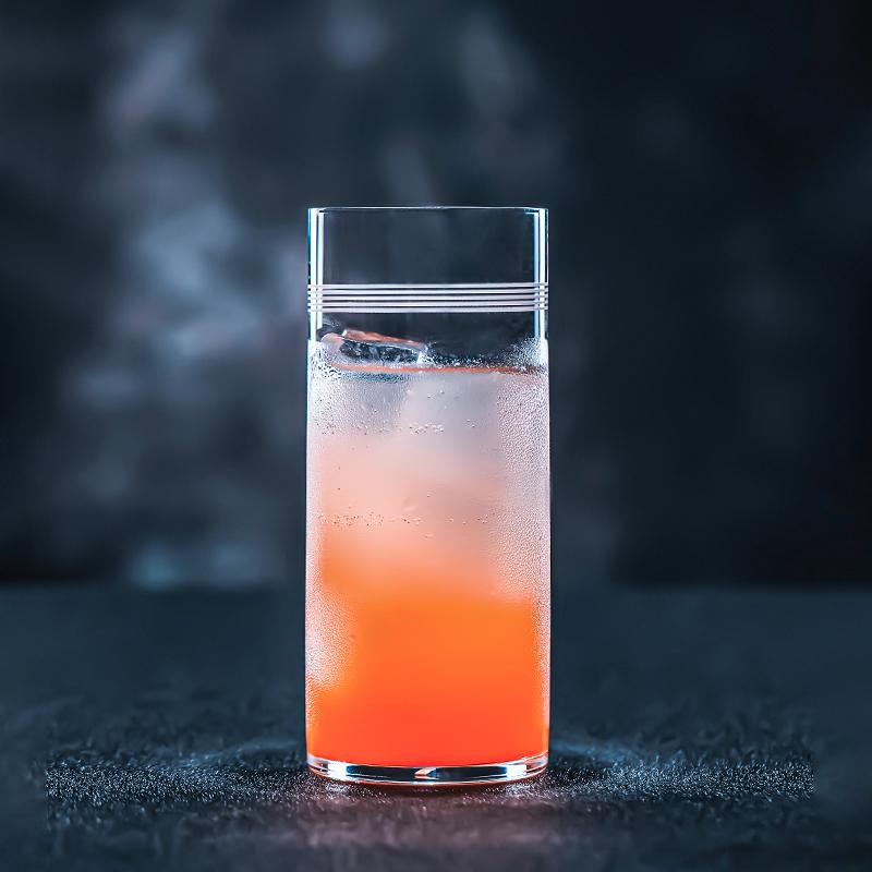 CRISON LD3201 Crystal Glass Long Drink Cocktail Cup Japanese Style Printed Colin Cup Juice Milk Servingware for Home Bar