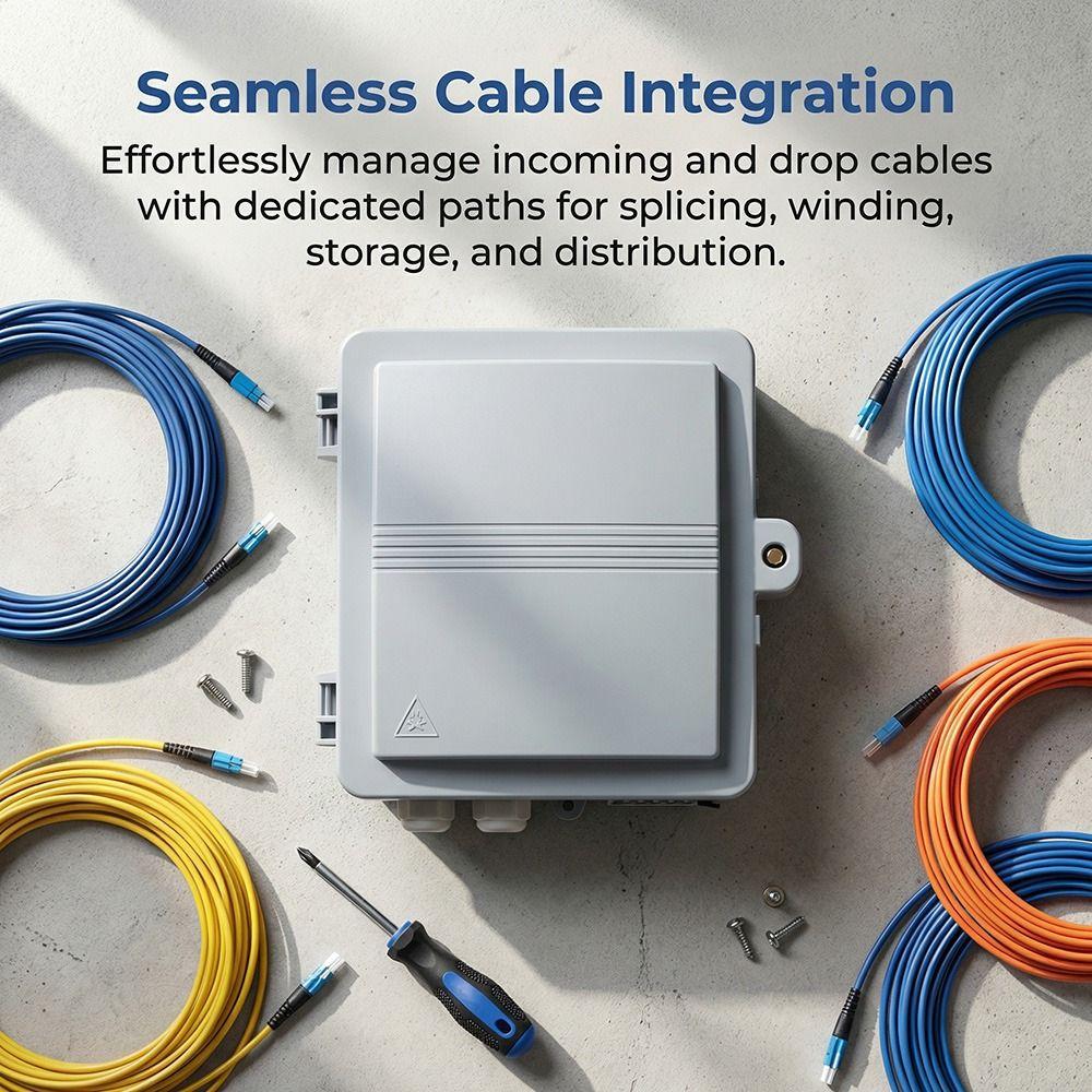 12-włóknowa rozdzielnica światłowodowa Praktyczna obudowa rozdzielcza Punkty dystrybucji światłowodowej