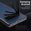 Plain PU Leather Flip Phone Case with Metal Kickstand for Samsung Galaxy Z Fold 4 5 6 7 8 Ultra - Protective Cover with Stand