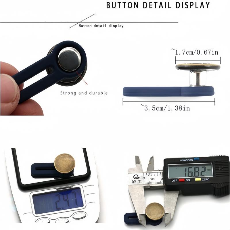 10 Pcs Retractable Buttons For Men Or Women,No Sewing Pants Waist Expander For Jeans Collars Cuffs(10 Styles)