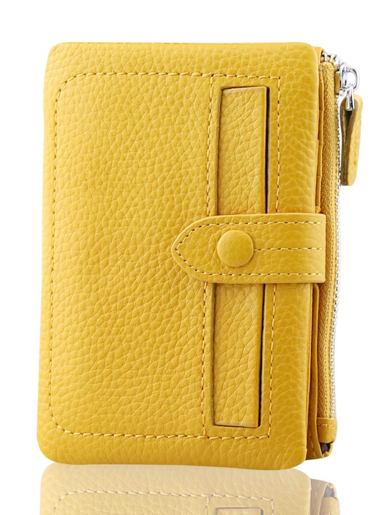 Bifold Short Genuine Cowhide 13 Card Coin Bill Compact and Large Small but Excellent Storage Capacity [F.ZH] Women's Wallet, Wallet, Leather, Slots,