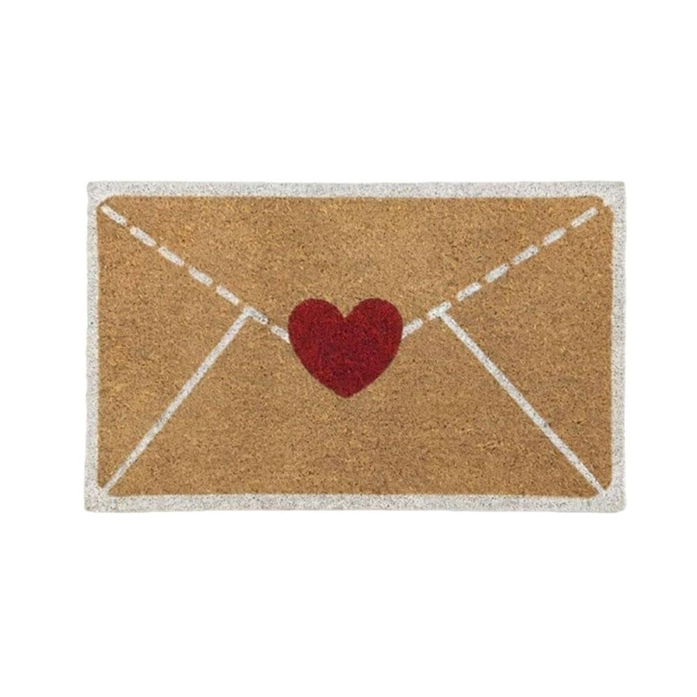 Creative Gift Non-Slip Valentine Rug Wear-Resistant Heart Design Door Mat Envelope Pattern Welcome Floor Mat