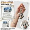 Novelty Trash Panda Keychain with Poem Set Unique Survival Gift for Adult Fans of Raccoon Figurines and Collectibles