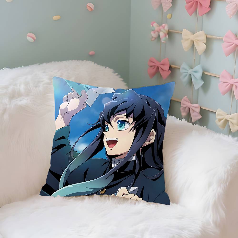 M-Muichiros Tokitos Case Plush Fabric Soft Pillowcase Double Sided Print Cushion Cover Household Gifts