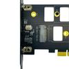 PCIE 4.0 To Dual M.2 NVMe SSD Adapter Card, Black