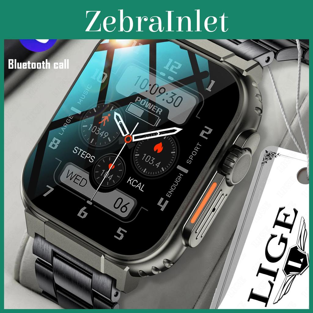 Recording Siri Dial Function Lige Smart Watch 600mah Large Battery Tws Music 100 Sports Watch True Blood Oxygen Smartwatch Men