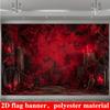 Gothic-style flag-themed Halloween banner background is suitable for indoor and outdoor events.