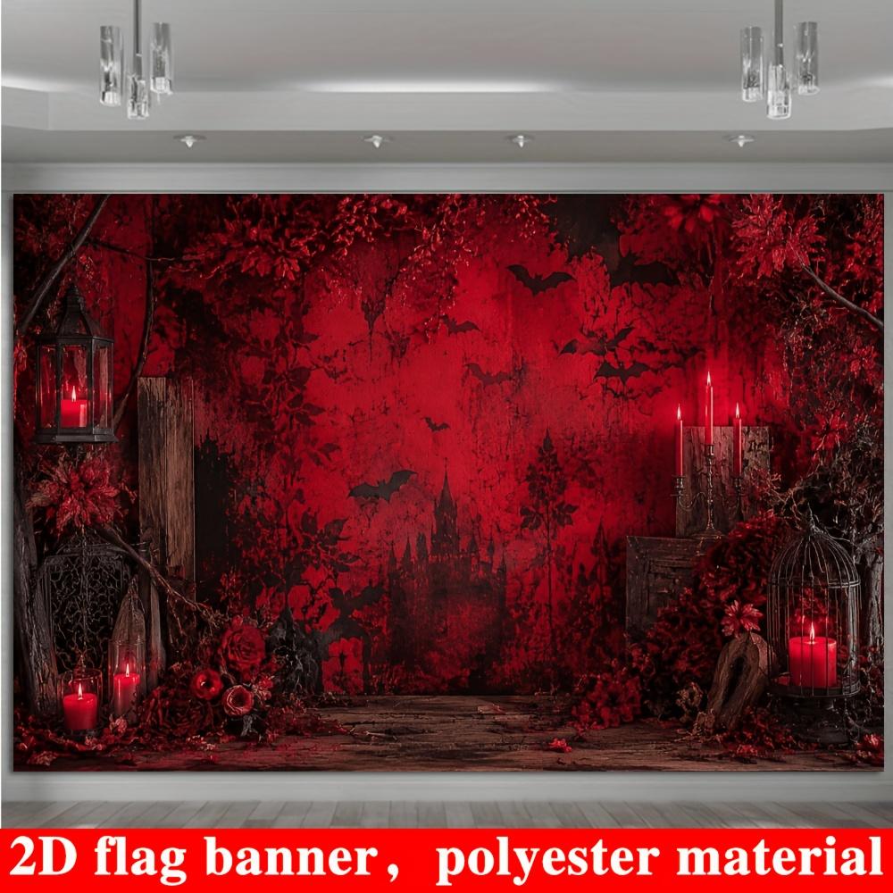 Gothic-style flag-themed Halloween banner background is suitable for indoor and outdoor events.