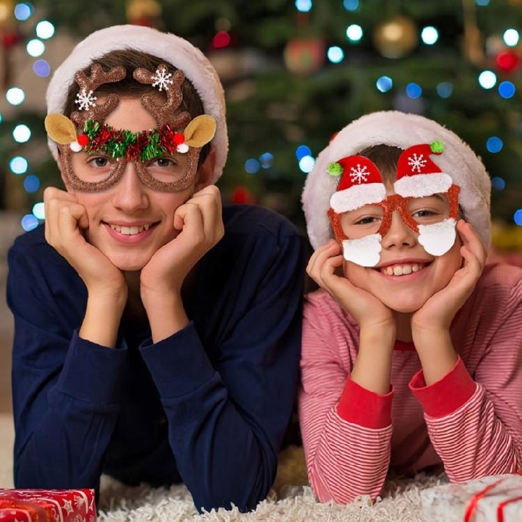 Reusable Plastic Glasses Holiday Celebration Eyewear For Costume Parties Group Photo Props