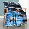 Haaland Customize Your Name Blanket Multi-purpose Personalized Blanket Comfortable Perfect for Bedding Seaside Chair Home Decor Ideal for All Seasons