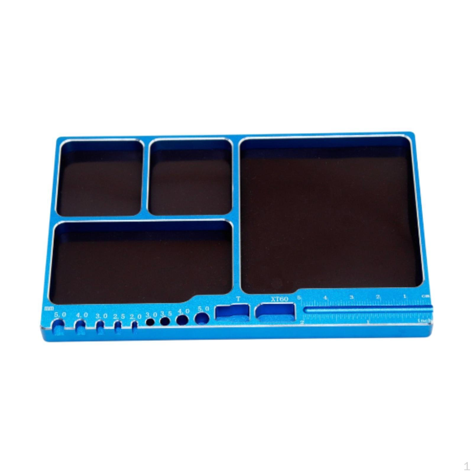 

Лоток для хранения шурупов, органайзер для инструментов для поделок, чехол для деталей радиоуправляемой модели 1/8/10/12/18 синий