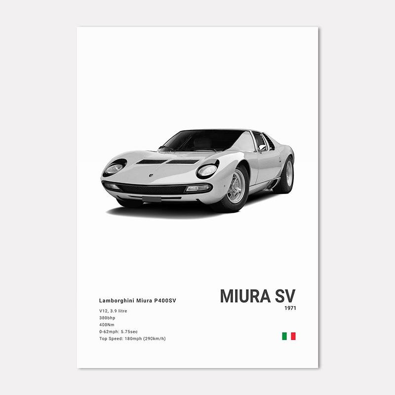 Famous Cars LP 640 Canvas Wall Art Print Poster Aventador URUS VENENO Decoration Mural Modern Home Decor Birthday Gift Unframed