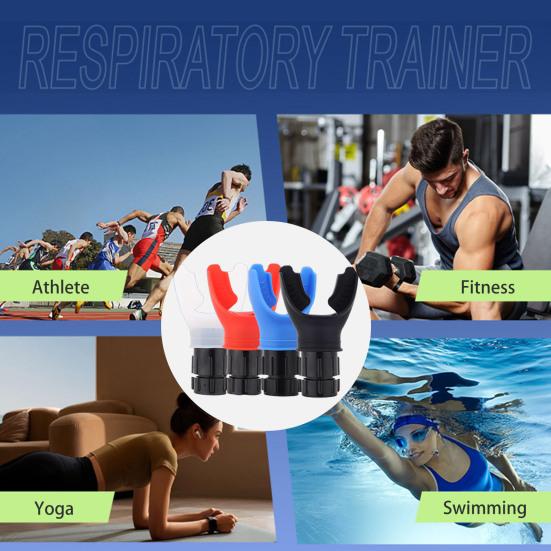 Tragbarer Atemtrainer, einstellbarer Widerstand, für Männer und Frauen, Trainingsgerät für die Mundmuskulatur, Lungenkapazität, Trainingsgerät für die Bauchatmung