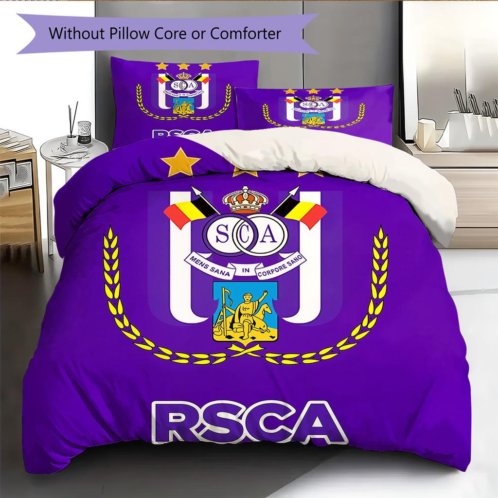 RSC Anderlecht  Pattern Bedding Quilt Set  Home Decoration  Gift (1 * duvet cover + 2 * pillowcase  without core)