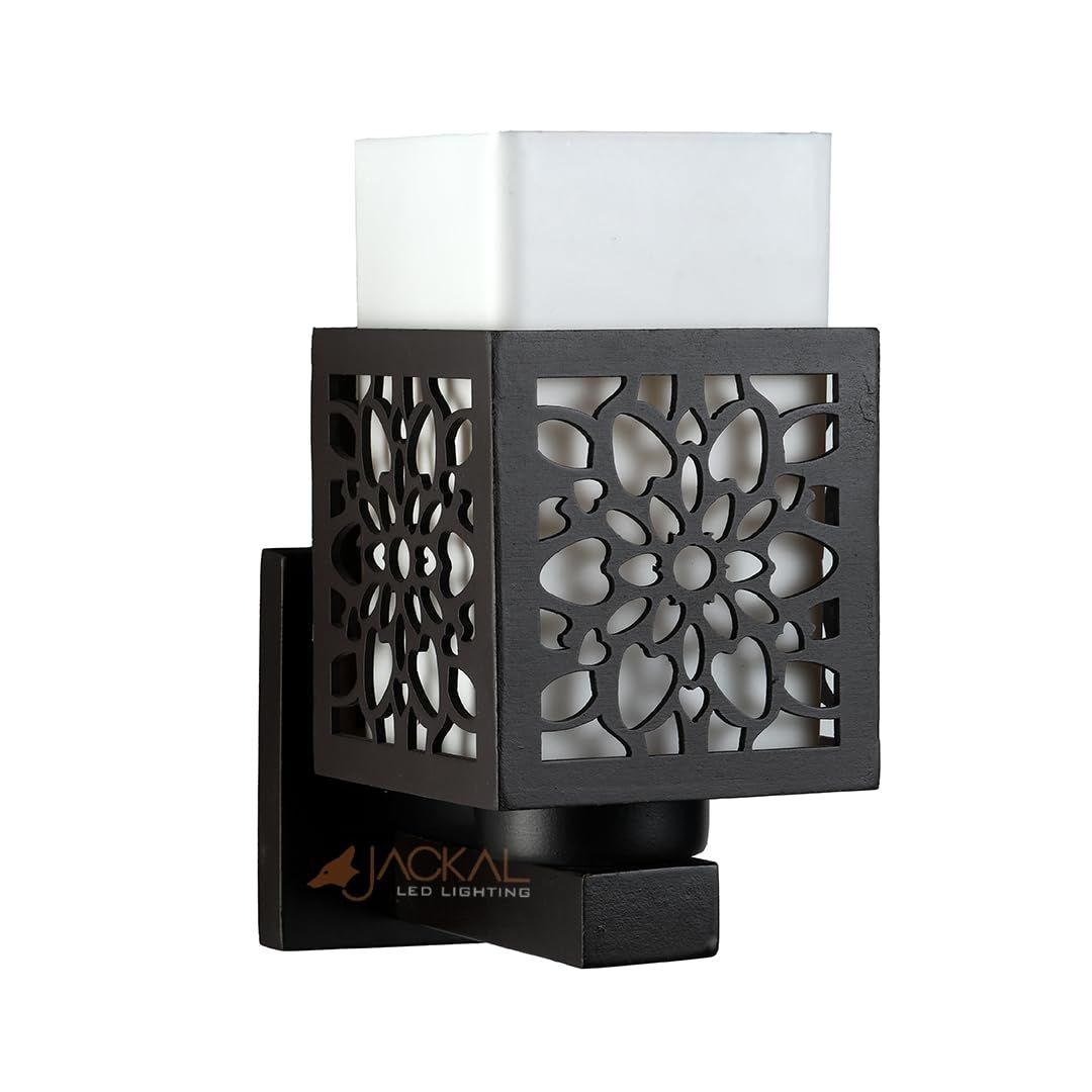 

Деревянный Современный Настенный Светильник Дизайнерской Лазерной Резки с Лампочкой, Подходит для Гостиной, Фойе, Спальни, Коридора (Пакет из 1) - Водонепроницаемый,