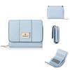 Baellerry Women's Short Tri-Fold Wallet with Multiple Card Slots and Coin Purse