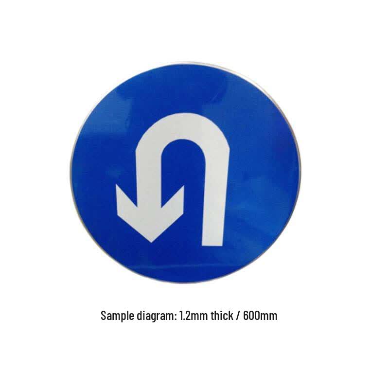 Reflective Round U-turn Traffic Sign