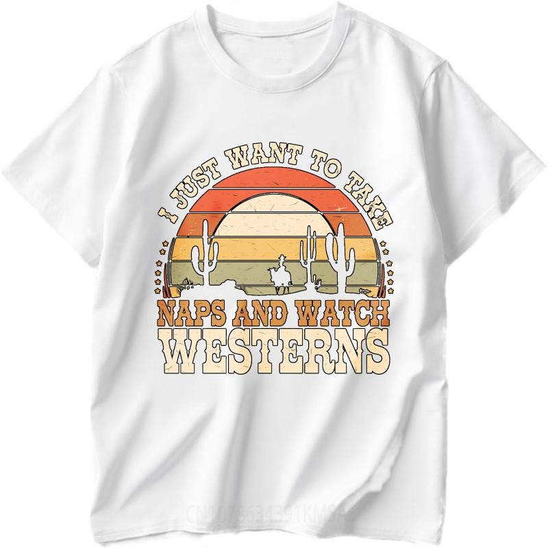 Street Wear Boys short sleeve tshirt Black Sunset Cactus Cowboy Horse Naps Westerns fashion Unisex tops Unisex fashion tshirt