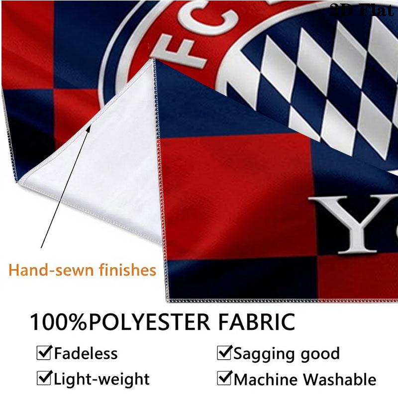 FC Bayern Munchen Custom Name Wall Tapestry Aesthetic Wall Hanging Printed Fabric Blanket Decorative Tapestries for Bedroom Living Room Home Decor