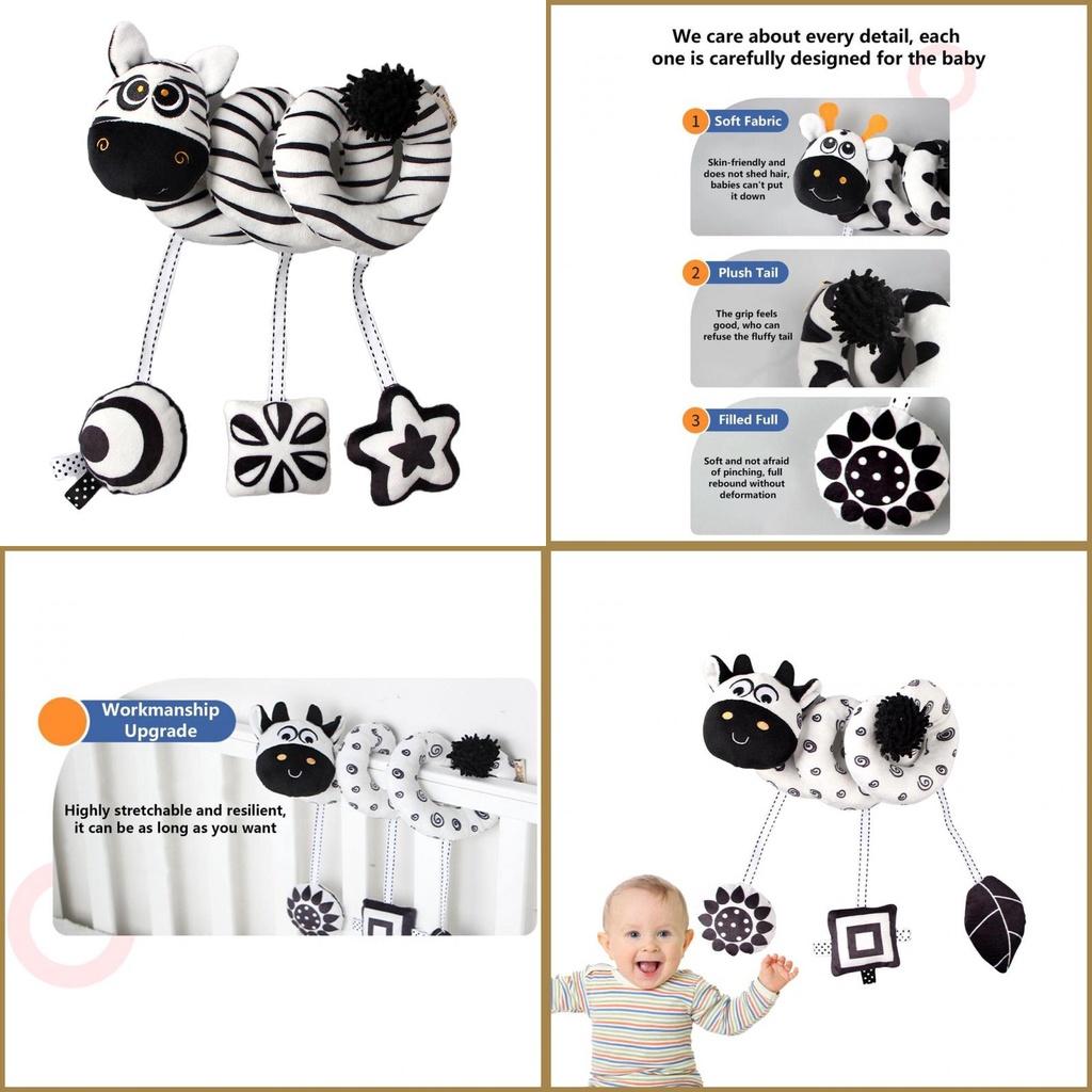 Schwarz-Weiß-Tier-Spielzeug zur visuellen Stimulation für die frühe Kindheit